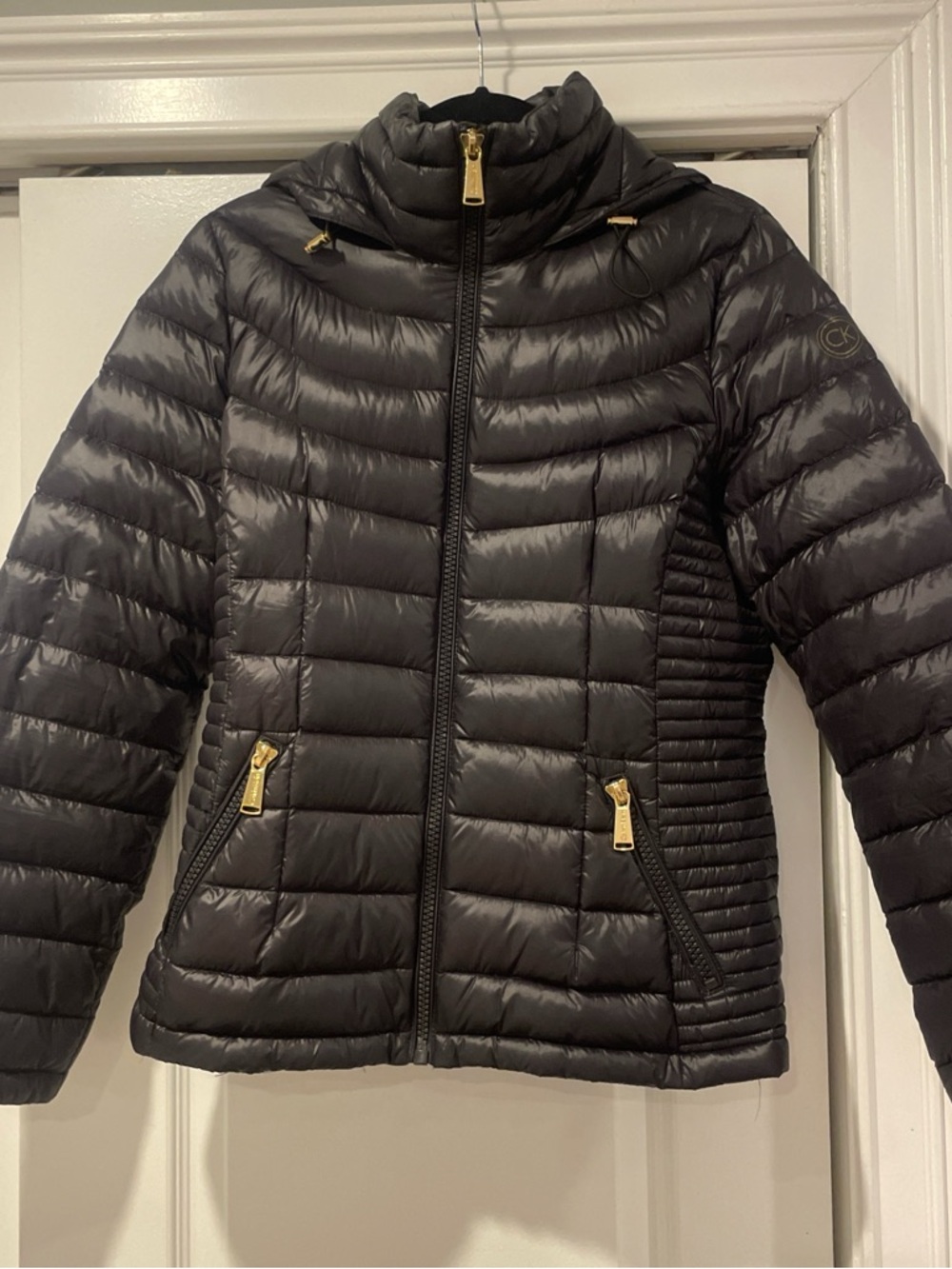 Calvin Klein Black Puffer Jacket with Hood